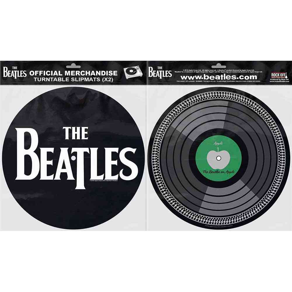 The Beatles - Drop T Logo & Apple Turntable Slipmat - Multicolours